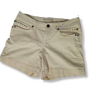 Sonoma Women's Beige Studded Shorts